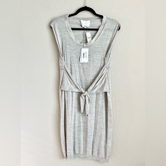 Barneys New York Sleeveless Tie Front Dress w/ Double-layer Backyoke Sz Med NWT - Picture 1 of 9